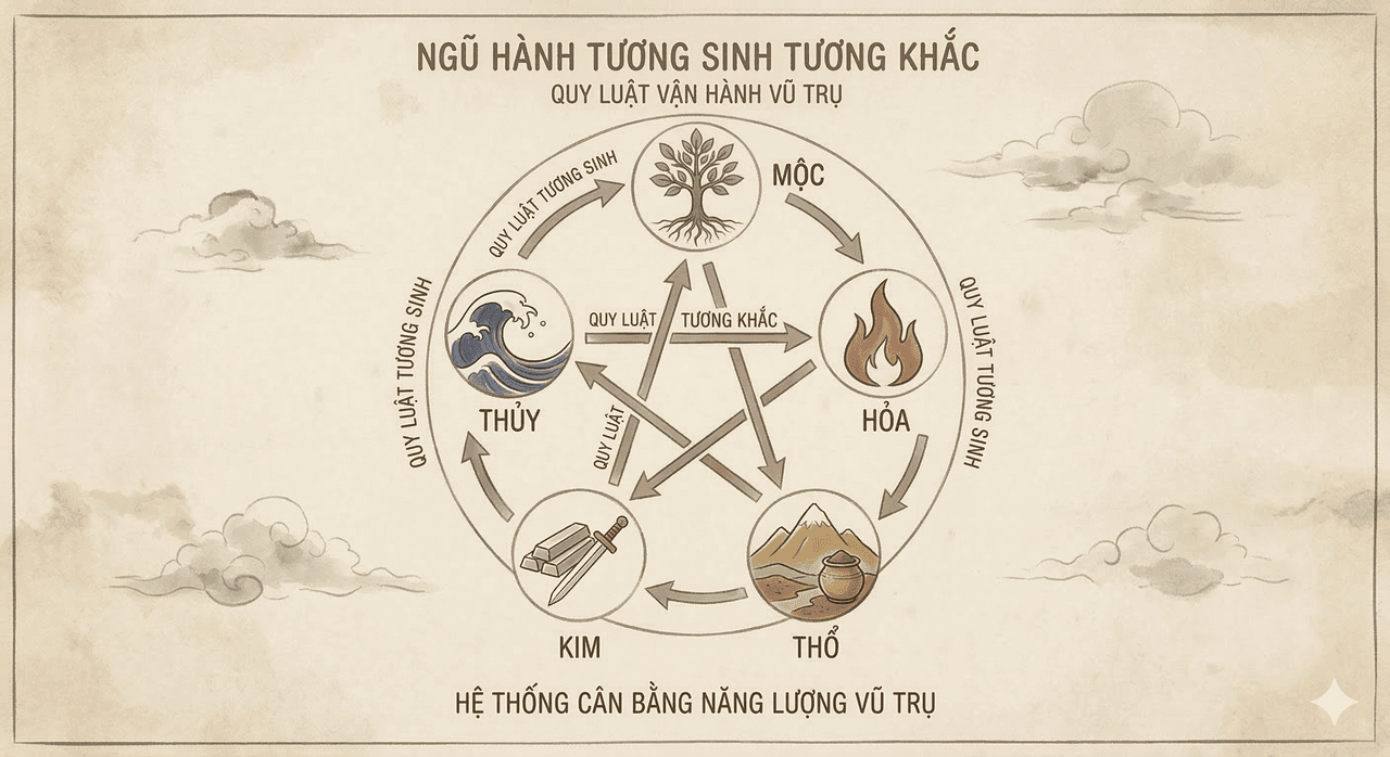 Ngũ Hành Tương Sinh Tương Khắc: Hiểu Đúng Quy Luật Vận Hành Vũ Trụ