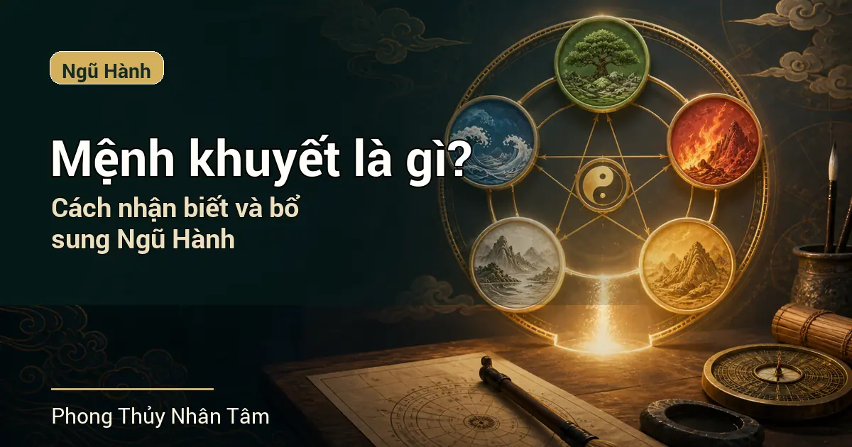 Mệnh khuyết là gì? Cách nhận biết và bổ sung năng lượng Ngũ Hành